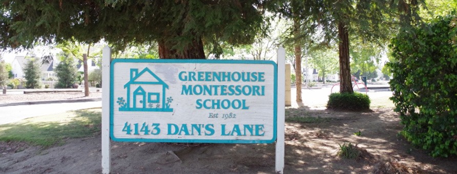 Greenhouse Montessori School Sign